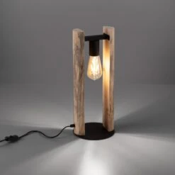 Lampe à Poser Log En Bois 11 Lampe à Poser Log En Bois -EGLO || By Rydens || Lucande Soldes 10000875 2