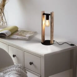 Lampe à Poser Log En Bois 15 Lampe à Poser Log En Bois -EGLO || By Rydens || Lucande Soldes 10000875 6