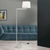 Lampadaire En Tissu Carlton, Nickel Mat -EGLO || By Rydens || Lucande Soldes 10002038