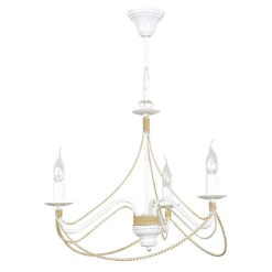 Lustre Tori En Blanc, Métal, à Trois Lampes -EGLO || By Rydens || Lucande Soldes 10002699 2