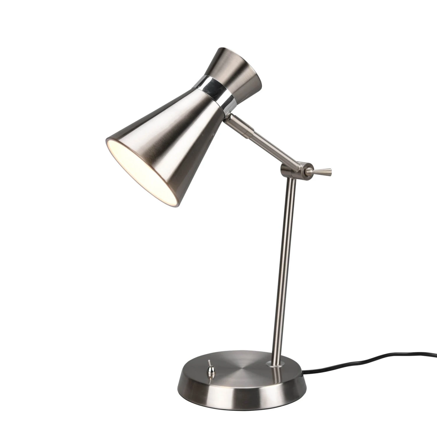 Lampe De Bureau Enzo, à Une Lampe, Nickel 4 Lampe De Bureau Enzo, à Une Lampe, Nickel – Image 2