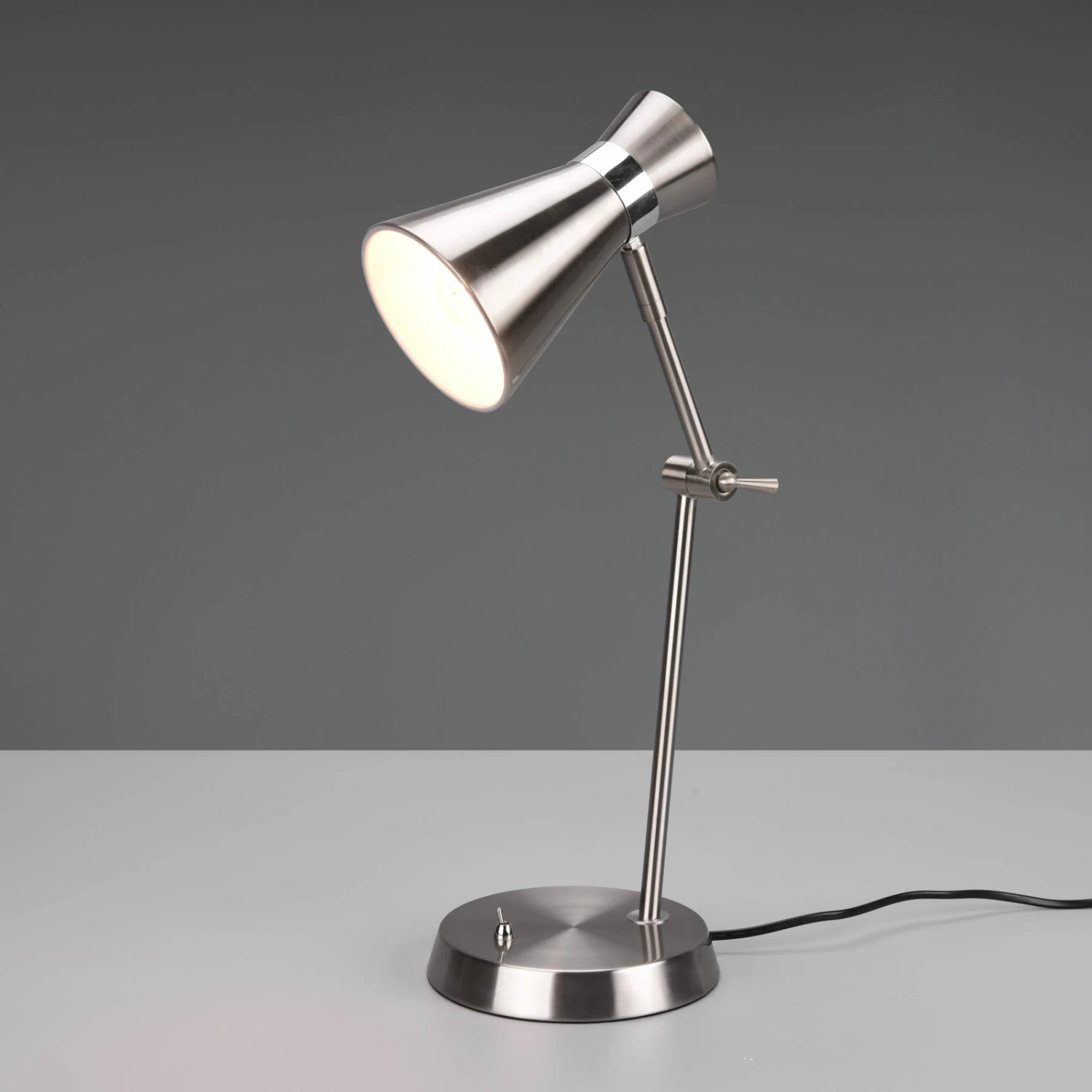 Lampe De Bureau Enzo, à Une Lampe, Nickel 5 Lampe De Bureau Enzo, à Une Lampe, Nickel – Image 3