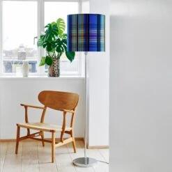 EBB & FLOW Barre XL Lampe Argentée/Chennai Cobalt