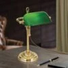 Lampe De Banquier Harvard, Laiton/vert, 32 cm -EGLO || By Rydens || Lucande Soldes 10009380