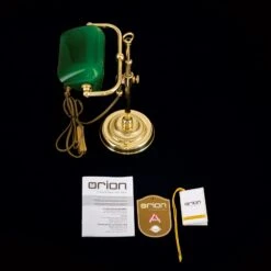 Lampe De Banquier Harvard, Laiton/vert, 32 cm -EGLO || By Rydens || Lucande Soldes 10009380 5