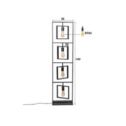 Lampadaire Nestoy, Anthracite, à Quatre Lampes -EGLO || By Rydens || Lucande Soldes 10010852 7