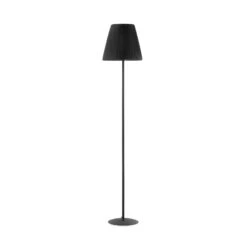Lampe Sur Pied Loris, Noire, Abat-jour Noir