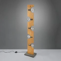 Lampe Sur Pied Tailor En Bois Clair, à Cinq Lampes -EGLO || By Rydens || Lucande Soldes 10012318 5