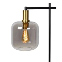 Lampe Sur Pied Joanet Avec Abat-jour En Verre Fumé -EGLO || By Rydens || Lucande Soldes 10013069 2