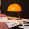 Lampe à Poser Rétro Cato Abat-jour Opale, Orange -EGLO || By Rydens || Lucande Soldes 10014824