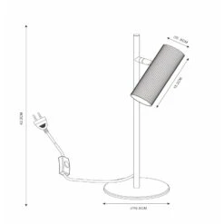 Lampe De Table Clubs Pivotante Inclinable Blanche 8 Lampe De Table Clubs Pivotante Inclinable Blanche -EGLO || By Rydens || Lucande Soldes 10014840 2