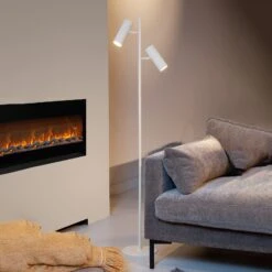 Lampadaire Clubs Tête Pivotant/inclinable, Noir