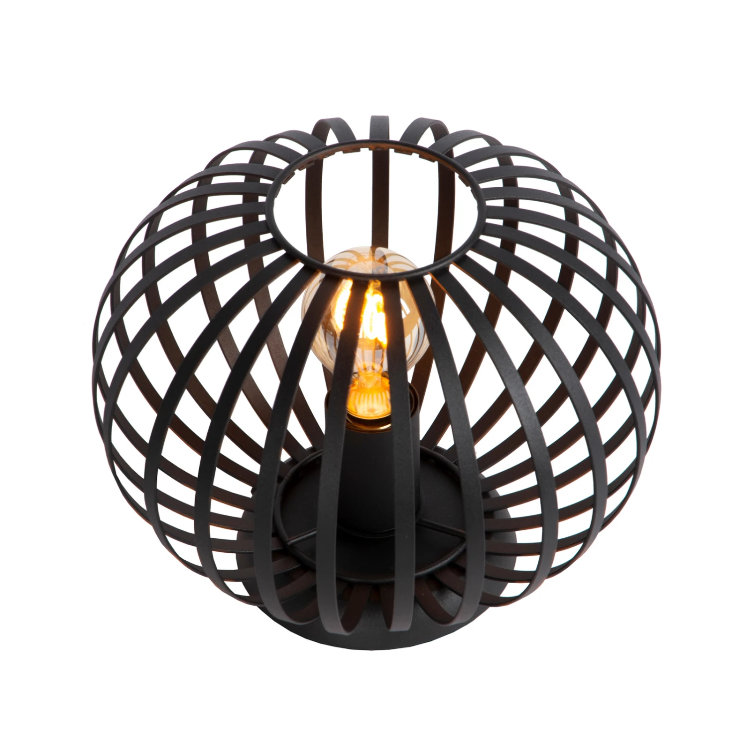 Lampe à Poser Manuela Abat-jour Cage, Noire 4 Lampe à Poser Manuela Abat-jour Cage, Noire – Image 2