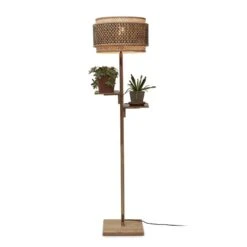 GOOD & MOJO Bhutan Lampe Sur Pied Tablette Naturel -EGLO || By Rydens || Lucande Soldes 10016173 2