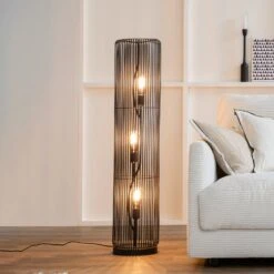 Schöner Wohnen Cage Lampe Sur Pied Abat-jour Cage