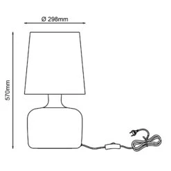 BRILLIANT Lampe à Poser Hydra Hauteur 57cm Taupe/bleu Foncé -EGLO || By Rydens || Lucande Soldes 10017809 3