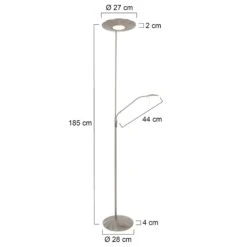Lampadaire Indirect LED Zodiac Liseuse LED, Acier -EGLO || By Rydens || Lucande Soldes 10019395 3