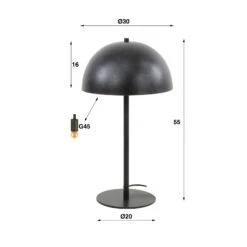 Lampe à Poser Sicari En Métal, Couleur Charbon -EGLO || By Rydens || Lucande Soldes 10020505 3