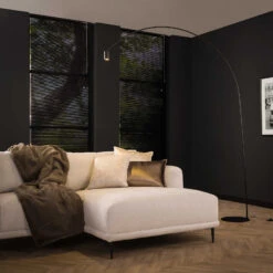 Lampadaire Arqué Fina Avec Spot GU10, Noir