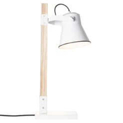 BRILLIANT Lampe à Poser Plow, Blanc Bois Clair