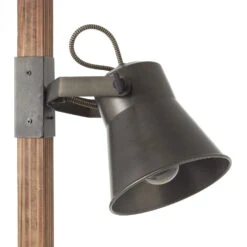 BRILLIANT Lampadaire Plow Avec 2 Spots, Noir/bois Foncé -EGLO || By Rydens || Lucande Soldes 1509554 3