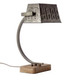 BRILLIANT Lampe à Poser En Métal Drake Avec Pied En Bois -EGLO || By Rydens || Lucande Soldes 1509608 2