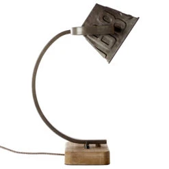 BRILLIANT Lampe à Poser En Métal Drake Avec Pied En Bois -EGLO || By Rydens || Lucande Soldes 1509608 3