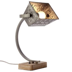 BRILLIANT Lampe à Poser En Métal Drake Avec Pied En Bois -EGLO || By Rydens || Lucande Soldes 1509608 4