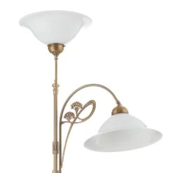 Lampadaire En Laiton ALWINE Avec Deux Lampes -EGLO || By Rydens || Lucande Soldes 1542009 3