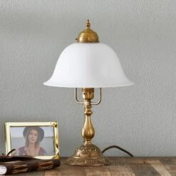 Lampe à Poser Carolin En Laiton -EGLO || By Rydens || Lucande Soldes 1542050 1