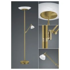 Lampadaire LED Findus, à 2 Lampes, Laiton Ancien -EGLO || By Rydens || Lucande Soldes 1554273 5
