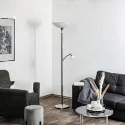 BANKAMP Opera Lampadaire Indirect Nickel -EGLO || By Rydens || Lucande Soldes 1572078 2