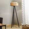 Lampadaire Boho Jute & Black, Hauteur 145cm 1 Lampadaire Boho Jute & Black, Hauteur 145cm -EGLO || By Rydens || Lucande Soldes 2616281