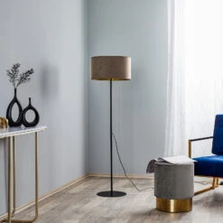 Lampadaire Golden Roller Beige/doré -EGLO || By Rydens || Lucande Soldes 2616439 2
