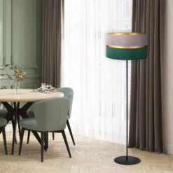 Lampadaire Golden Duo Gris/vert Foncé/doré -EGLO || By Rydens || Lucande Soldes 2616463 2