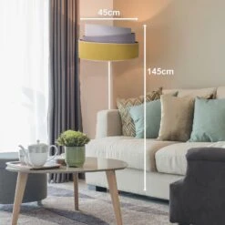 Lampadaire Pastell Trio Jaune/gris/gris Clair -EGLO || By Rydens || Lucande Soldes 2616507 3