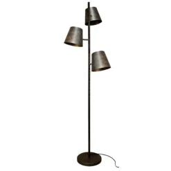 Lampadaire Colt, à 3 Lampes, Gris Givré