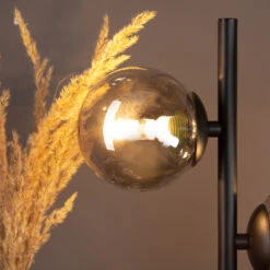 Lampe à Poser Neptune Noire, 2 Sphères Verre Fumé -EGLO || By Rydens || Lucande Soldes 3009124 8
