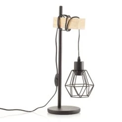 EGLO Lampe à Poser Townshend 5 Avec Abat-jour Cage -EGLO || By Rydens || Lucande Soldes 3032382 2