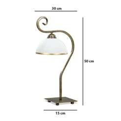 Lampe à Poser Wivara LN1 Design Classique, Dorée -EGLO || By Rydens || Lucande Soldes 3071155 3