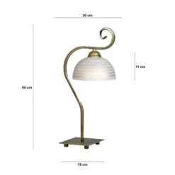 Lampe à Poser Wivara LN1 Design Classique, Dorée -EGLO || By Rydens || Lucande Soldes 3071155 8