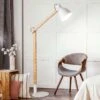 Sveva Lampadaire En Bois, Blanc/frêne -EGLO || By Rydens || Lucande Soldes 3502846