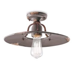 Plafonnier Vintage C1445 Bleu-gris 40 cm