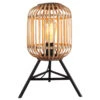 Lampe à Poser Malacca Avec Abat-jour En Bois -EGLO || By Rydens || Lucande Soldes 3563185