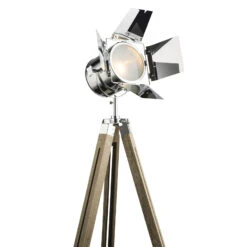 Globo Lampadaire Evy En Bois Avec Projecteur Chromé -EGLO || By Rydens || Lucande Soldes 4015060 3