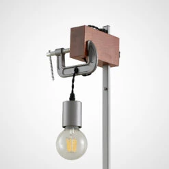 Lindby Asya Lampe à Poser, Bois, Chromée -EGLO || By Rydens || Lucande Soldes 4018312 3