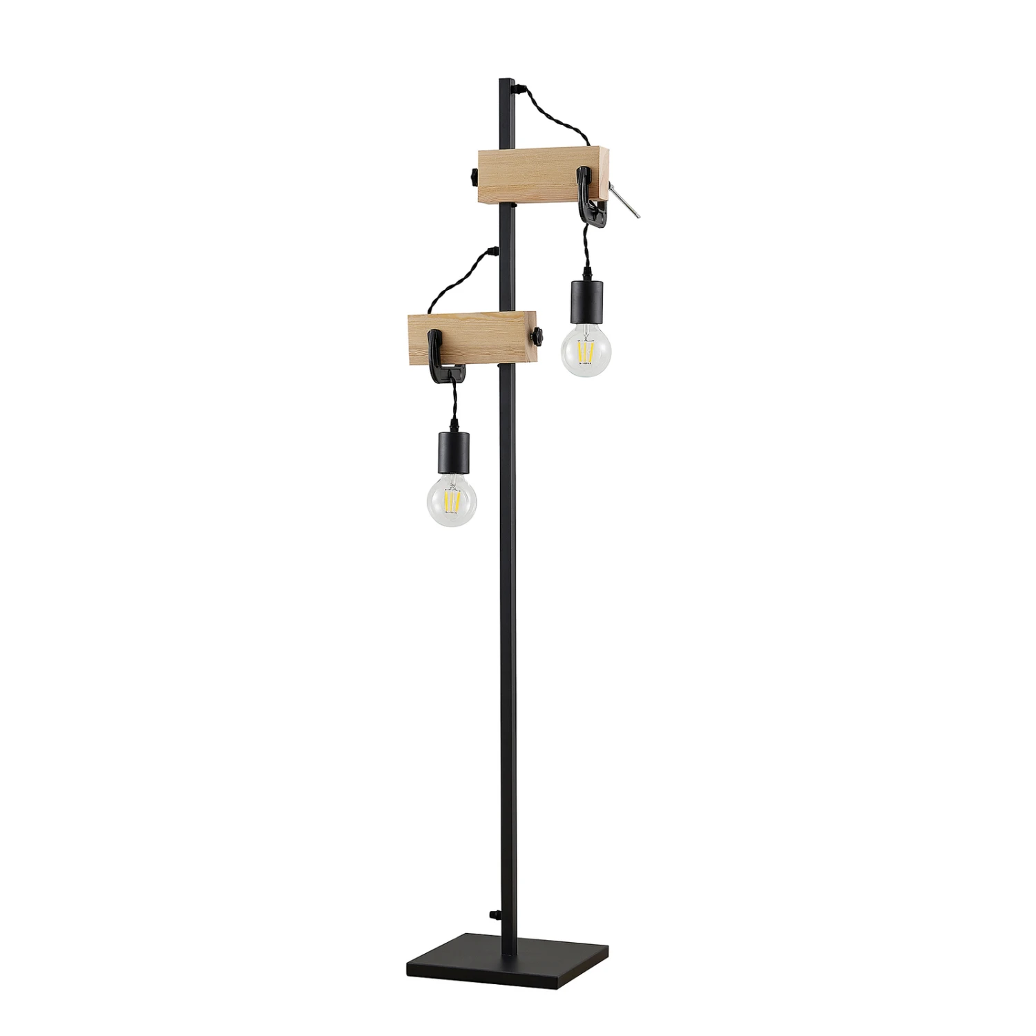 Lindby Asya Lampadaire, Bois, Noir 8 Lindby Asya Lampadaire, Bois, Noir – Image 6