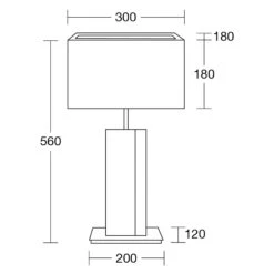 HerzBlut Miss Hilton Noyer Huilé, Laiton 56 cm -EGLO || By Rydens || Lucande Soldes 4543140 1