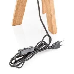 HerzBlut Tre Lampe à Poser, Chêne Huilé, 42 cm -EGLO || By Rydens || Lucande Soldes 4543145 3