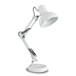 Lampe à Poser Kelly Avec Bras Articulé, E27, Blanc